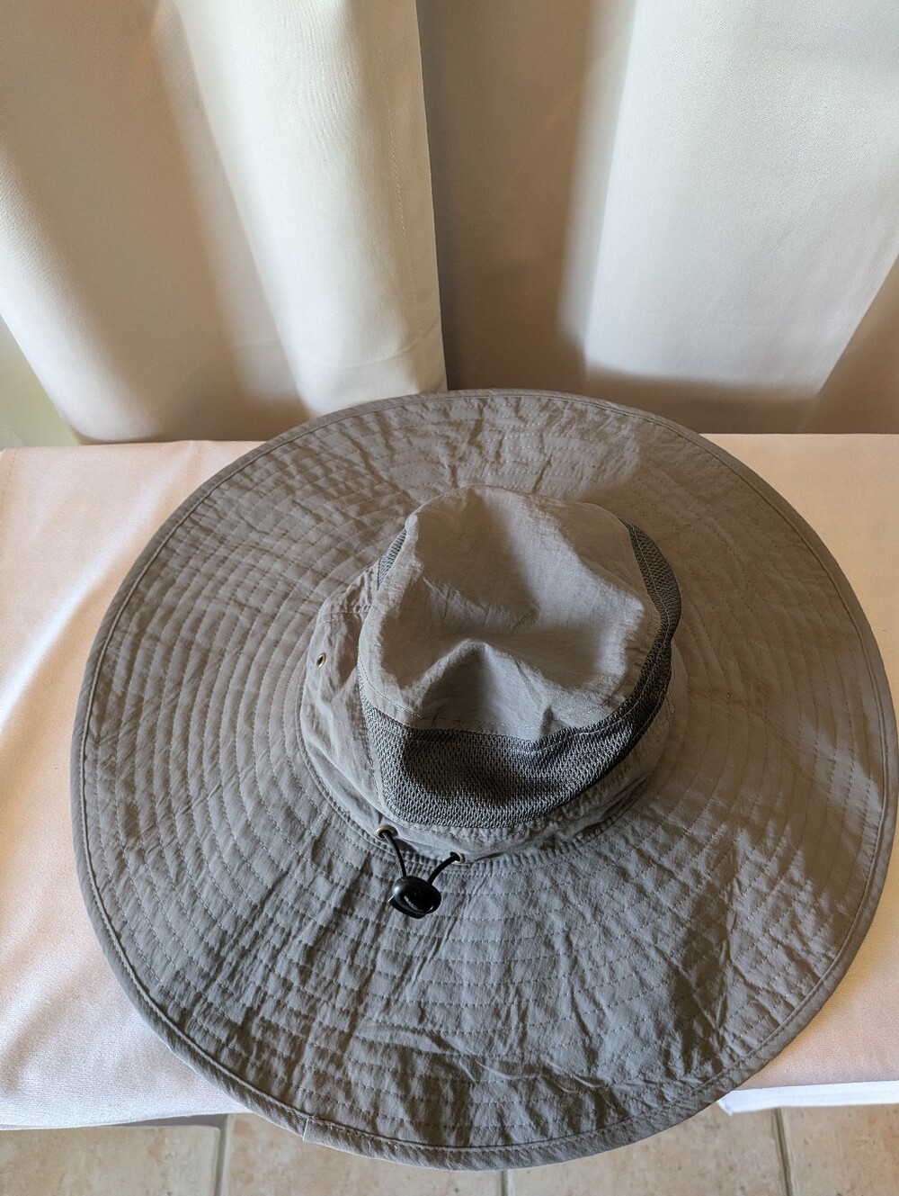 Gardenline Garden Bucket Sun Hat Wide Brim Chin Strap Lightweight 50+ SPF Olive